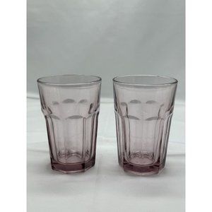 Libbey Glass Company Gibraltar Plum ( Lt. Purple ) 2 Glasses